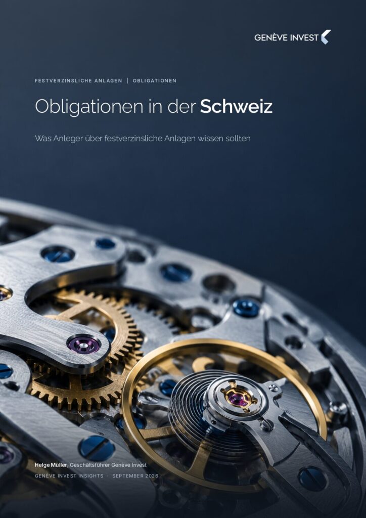 Titelseite: Obligationen in der Schweiz – Genève Invest Insights
