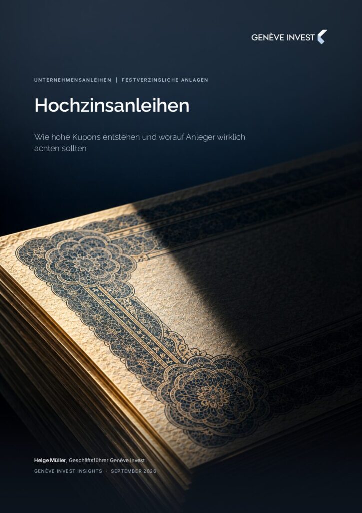 Titelseite: Hochzinsanleihen – Genève Invest Insights
